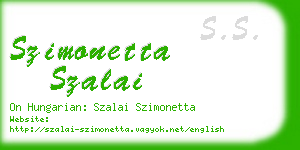 szimonetta szalai business card